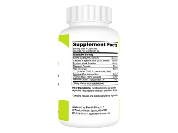 Cápsulas detox Rise-N-Shine limpiador del colon natural