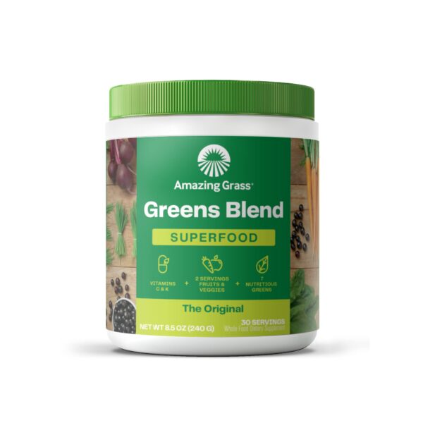 Mezcla supergreens Amazing Grass greens blend orgánico 30 porciones