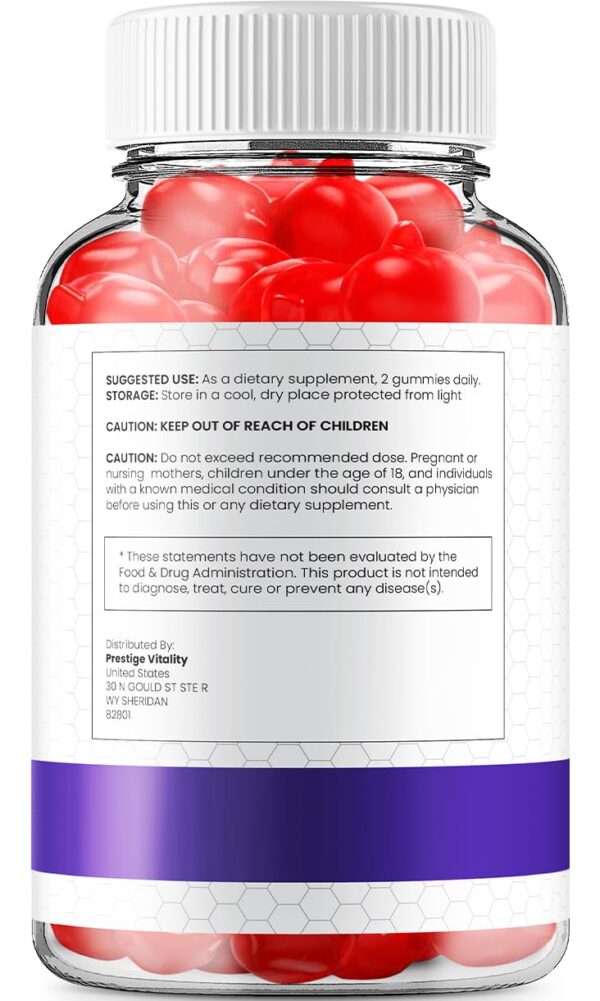 Lado del paquete Gomitas Keto ACV Belly Blast