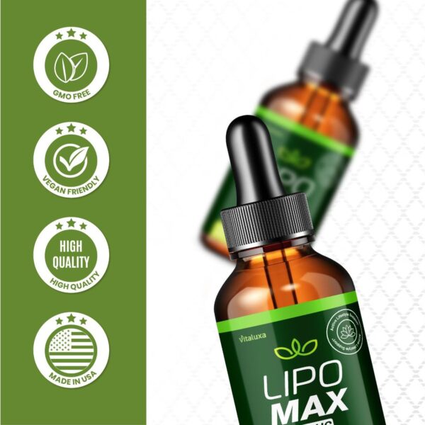 Presentación producto Lipo Max Drops 2 oz