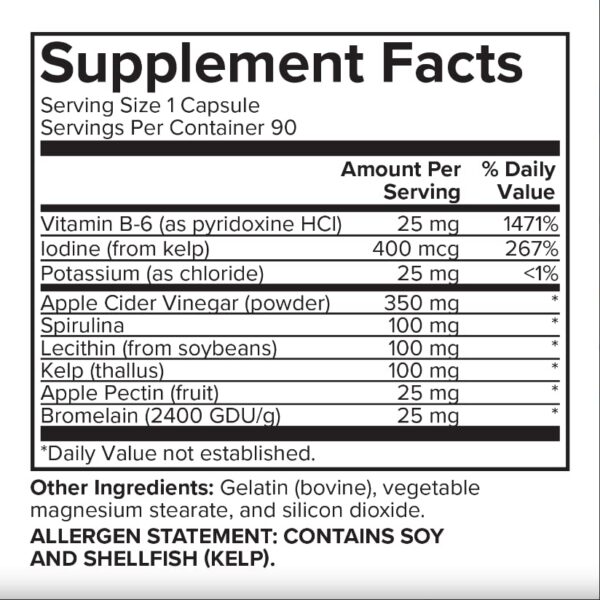 Portions Master cápsulas naturales vinagre sidra manzana