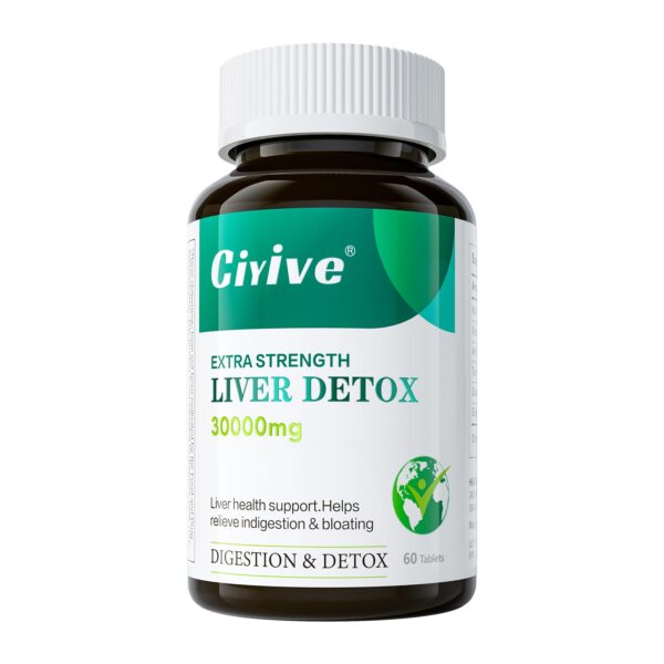 Suplemento para hígado con cardo mariano y cúrcuma en frasco