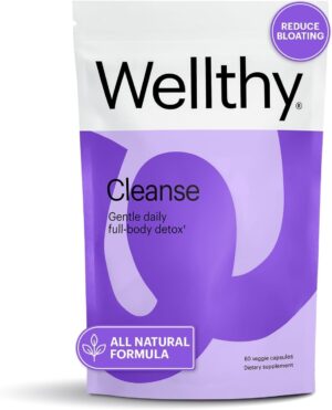 Wellthy Detox suplemento para limpieza corporal y apoyo digestivo e inmunológico