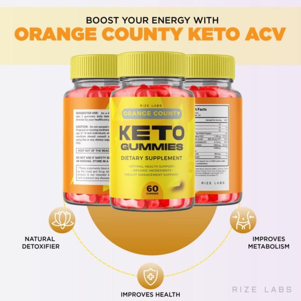 Suplemento gomitas Orange County ACV Keto fórmula avanzada