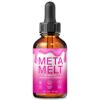 Botella de Meta Melt Drops para energía natural y fitness