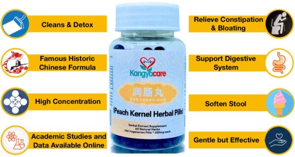Suplemento natural chino Run Chang Wan para digestión saludable