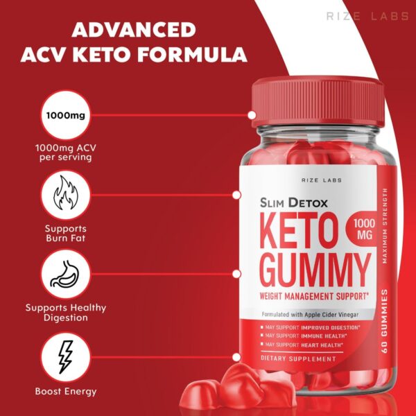 Gomitas Slim Detox Keto ACV 300 unidades envase lateral