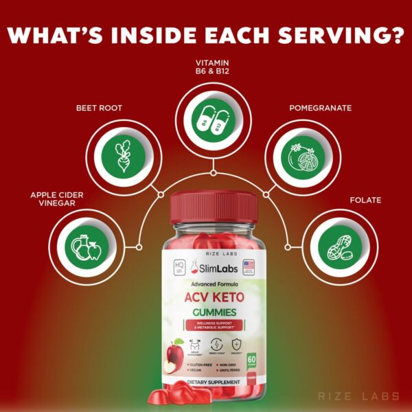 Slim Labs Keto Gummies para quemar grasa y mejorar digestión