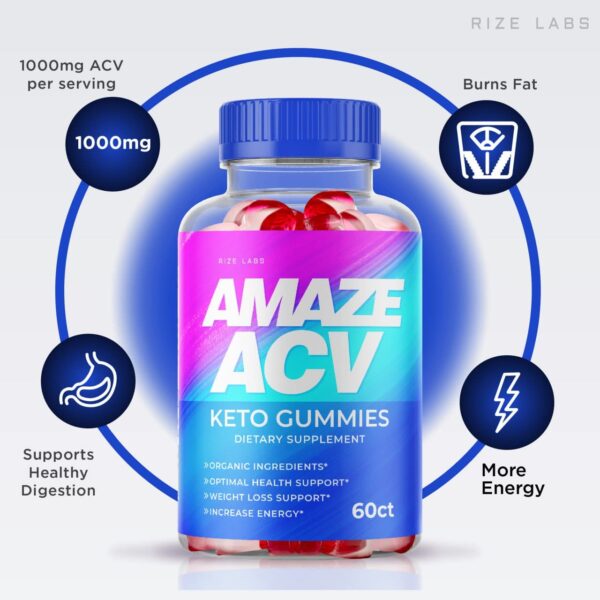 Paquete gomitas Amaze ACV Keto para control de peso