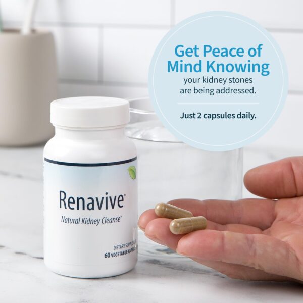 Cápsulas Renavive con ingredientes naturales para riñones