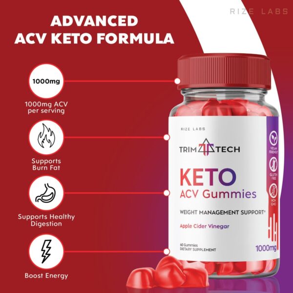 Gomitas orgánicas Trim Tech Keto con vinagre de sidra de manzana