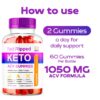Paquete de 2 Fast Ripped Keto ACV Gummies para 2 meses