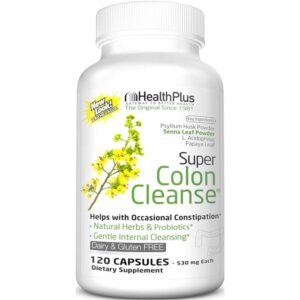 health plus super colon cleanse psyllium cápsulas 500mg pack 7