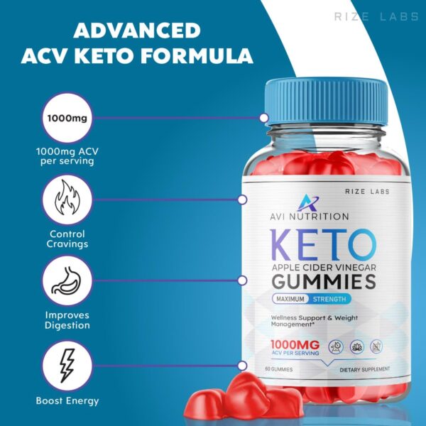 Paquete gomitas avi nutrition keto 60 unidades