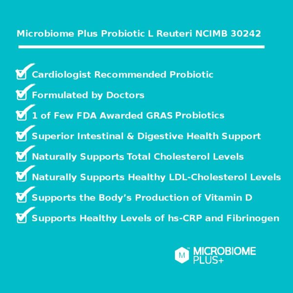 Version 1.0.0 Microbiome Plus probióticos cápsulas detalle