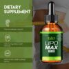 Caja del suplemento líquido Lipo Max Drops para mujeres