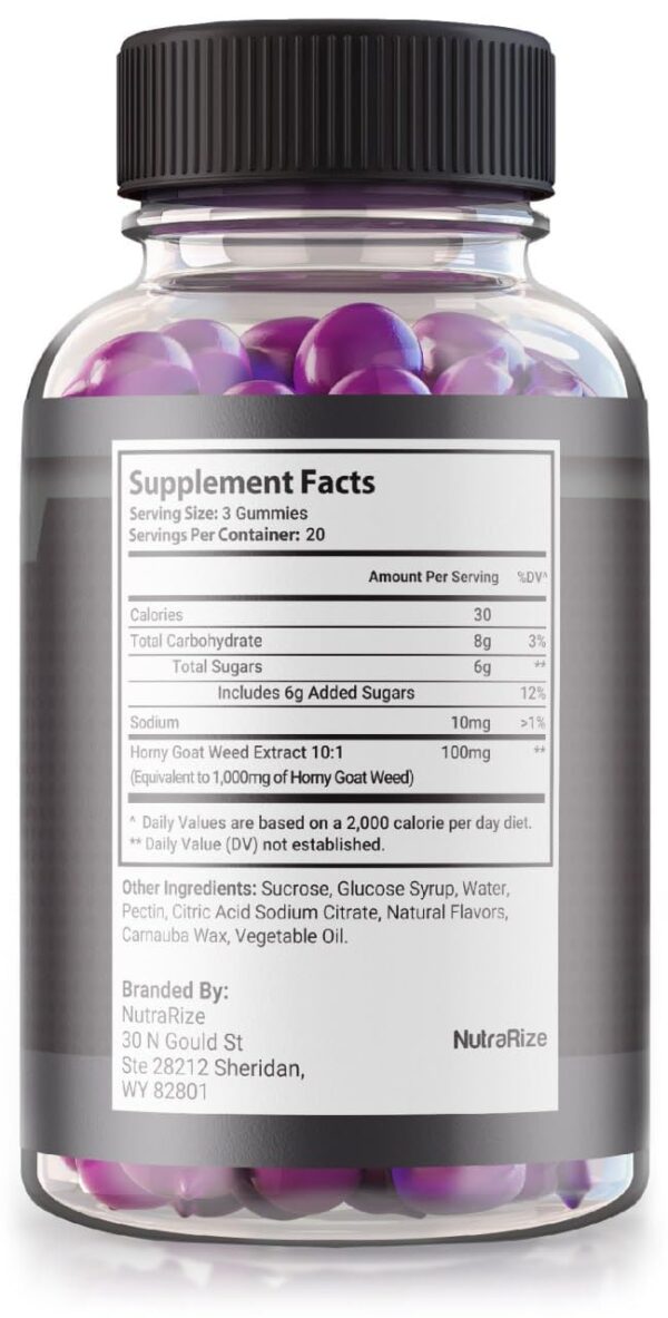 Gomitas en frasco suplemento Extreme Beast Black para hombres