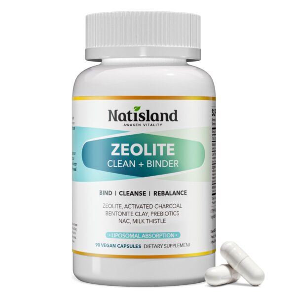 Frasco de detox de zeolita frente