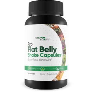 Frasco de cápsulas Pro Flat Belly Shake para limpieza y desintoxicación