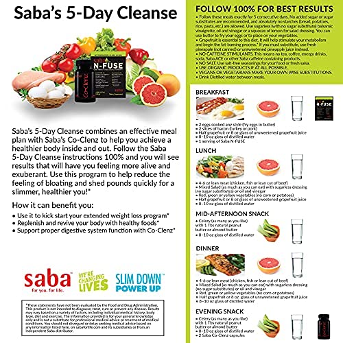 Saba Co-Clenz suplemento detox natural para salud intestinal
