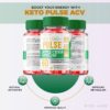 Frasco suplemento Keto Pulse ACV con ingredientes orgánicos