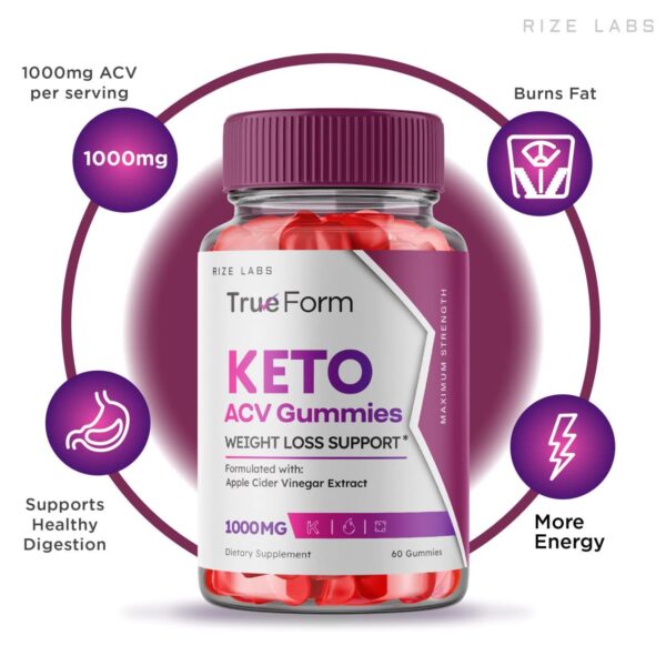 Empaque gomitas True Form Keto 60 unidades