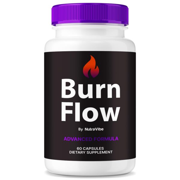 Frasco de cápsulas BurnFlow para energía natural