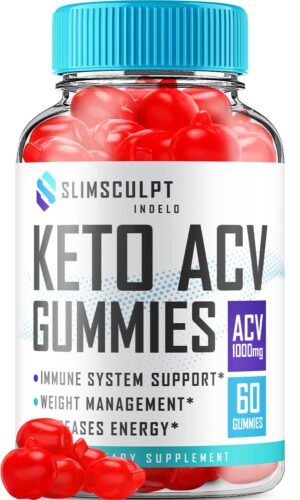 Paquete y gomitas Slimsculpt Keto ACV para control de peso