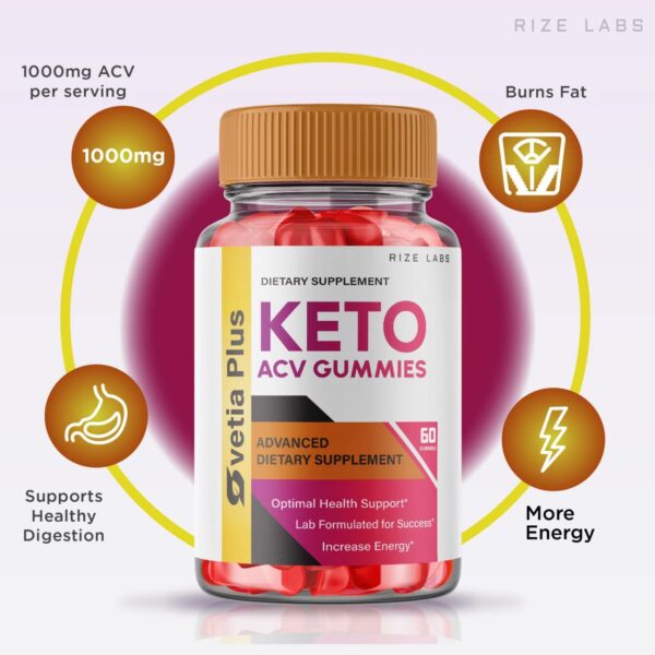 Frasco de gomitas Svetia Plus Keto con vinagre de manzana