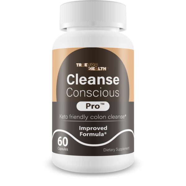 Cleanse Conscious Pro cápsulas para limpieza de colon vista frontal
