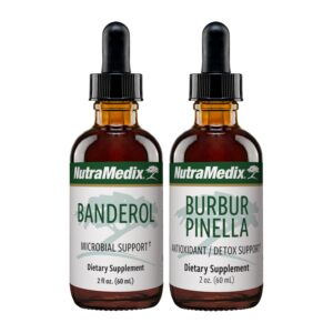 Version 1.0.0 Paquete NutraMedix tinturas soporte inflamatorio y detox botellas