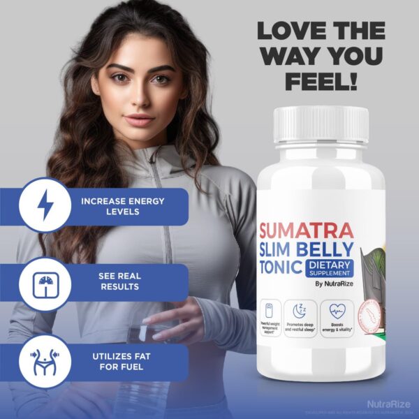 Sumatra Slim Belly Tonic botella abierta cápsulas