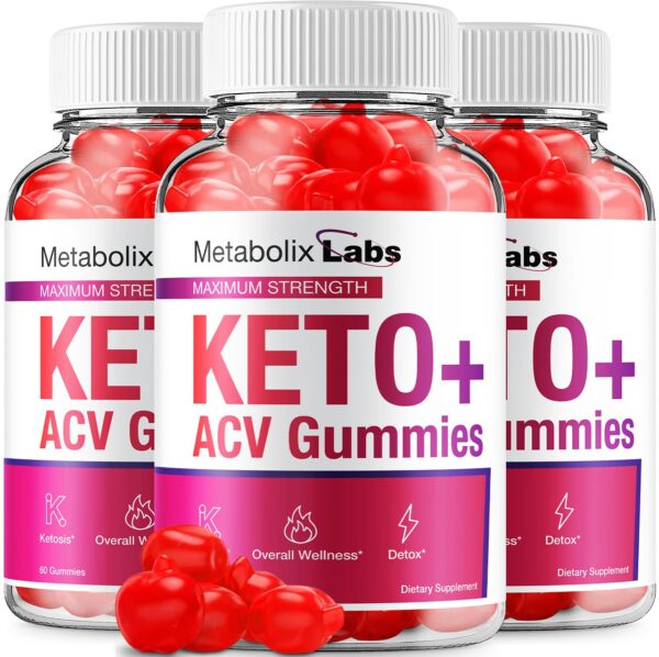 Paquete 3 Metabolix Labs Keto ACV Gummies 180 gomas