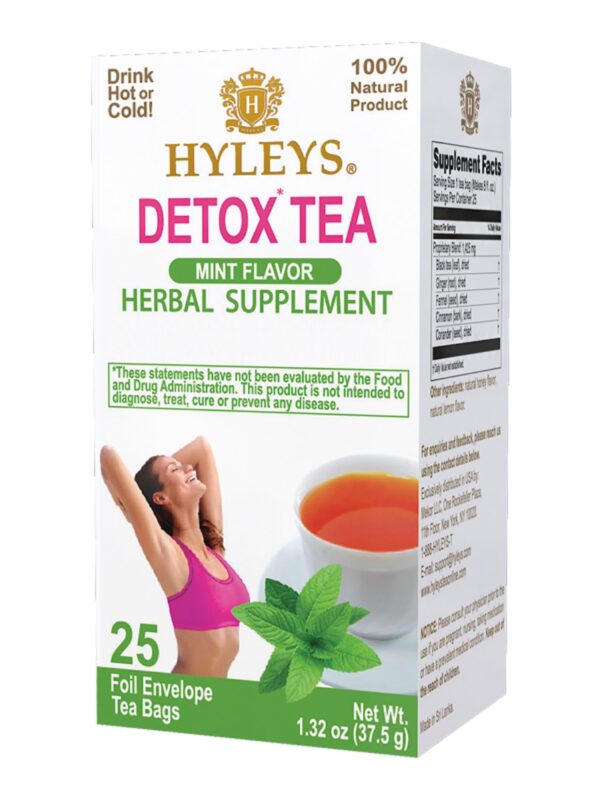 Paquete de Hyleys Té Detox con bolsitas de té verde y menta