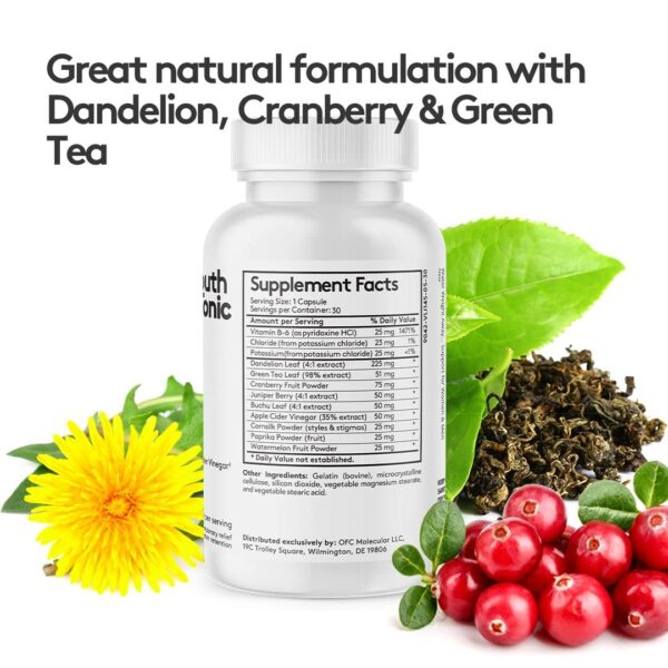 frente y perfil cápsulas para presión arterial y retención de agua