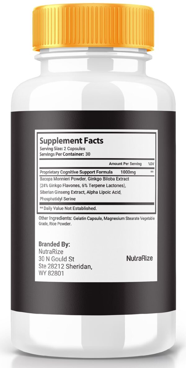 Frasco cápsulas Brain Actives fórmula avanzada salud cognitiva