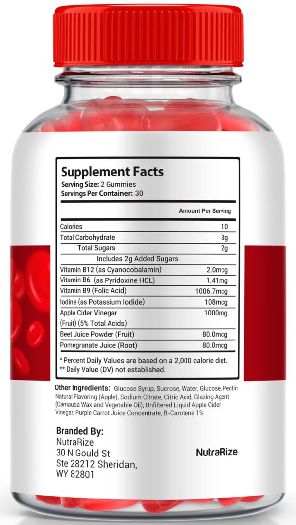 Envase gomitas NutraRize Super Flow para detox glucógeno