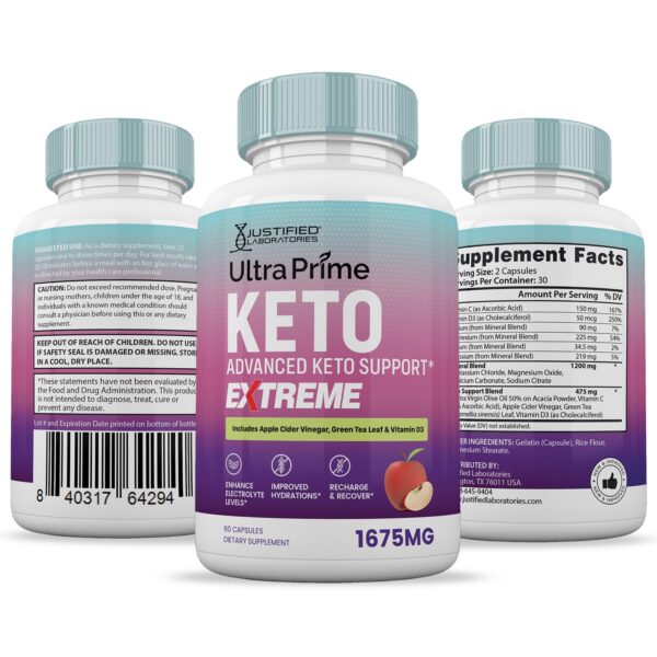 Ultra Prime Keto ACV pastillas para energía y recuperación