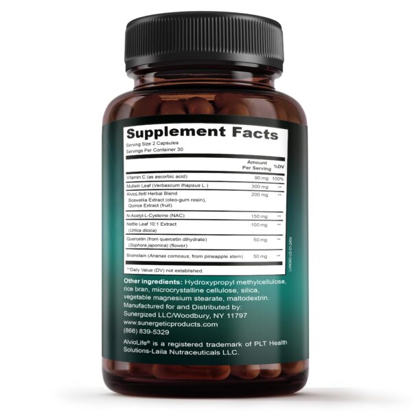 Suplemento salud respiratoria Sunergetic ingredientes naturales