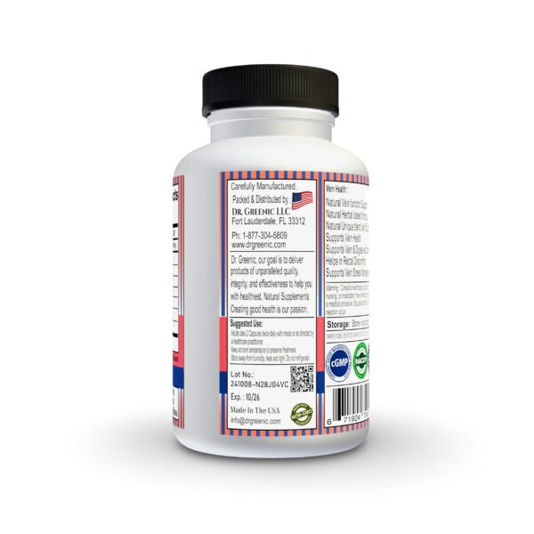 Frasco cápsulas Dr Greenic VeinEase cuidado venas rectales