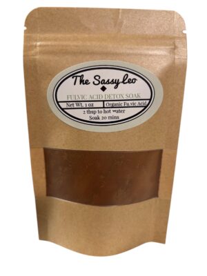 Baño desintoxicante con ácido fúlvico frasco marrón 1 onza