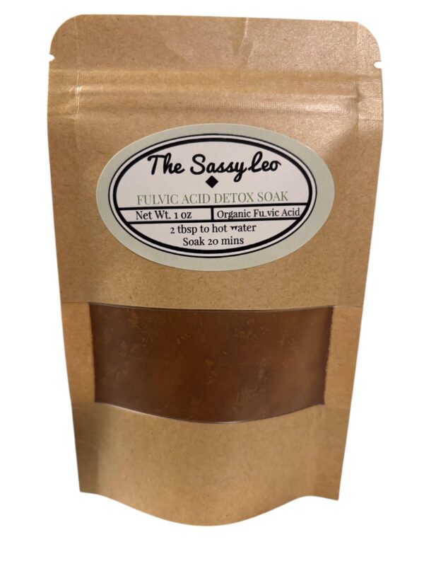 Baño desintoxicante con ácido fúlvico frasco marrón 1 onza