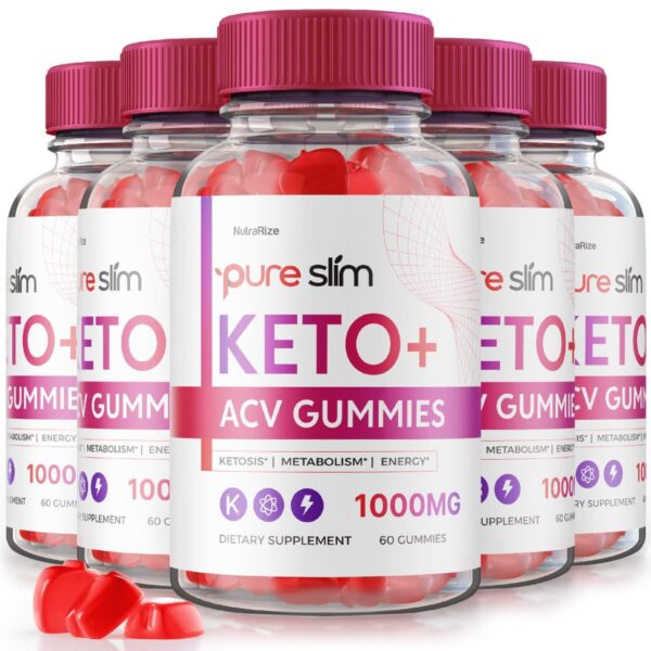 Paquete gomitas pure slim keto acv suplemento pérdida peso