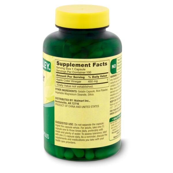 Frasco cápsulas vinagre de sidra manzana Spring Valley 100 unidades
