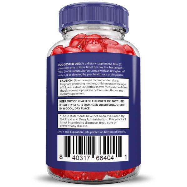 Paquete y contenido Slim Fusion Keto ACV gomitas para dieta