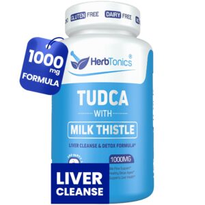 Herbtonics cápsulas veganas TUDCA y cardo mariano 1000 mg