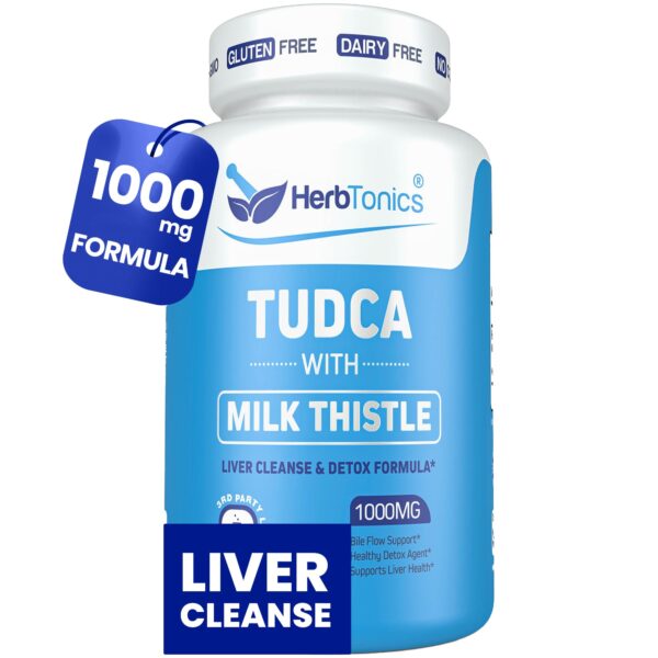 Herbtonics cápsulas veganas TUDCA y cardo mariano 1000 mg