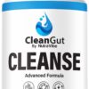 Frasco de cápsulas CleanGut para salud intestinal femenina