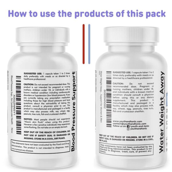 cápsulas sueltas Youth & Tonic diurético natural para retención