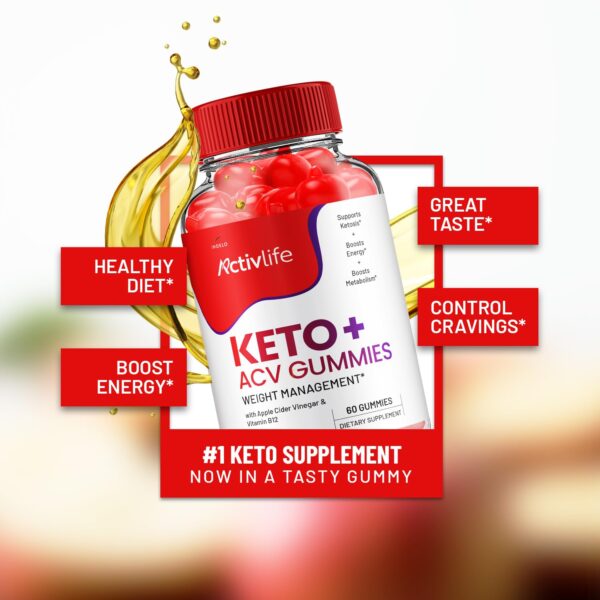 Gomitas keto ActivLife con ingredientes naturales
